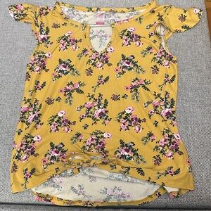 No Boundaries Yellow Floral Blouse